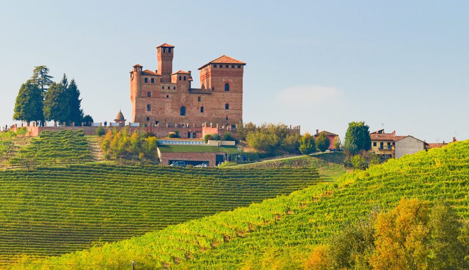 Piemont landscapes during a Barolo wine tasting tour in italian vineyards of Piemont and Langhe