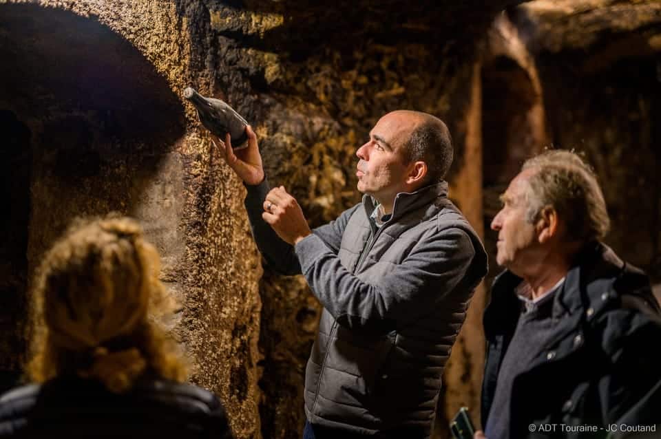 Cellar visit in Vouvray, Loire valley, n a wine tasting tour