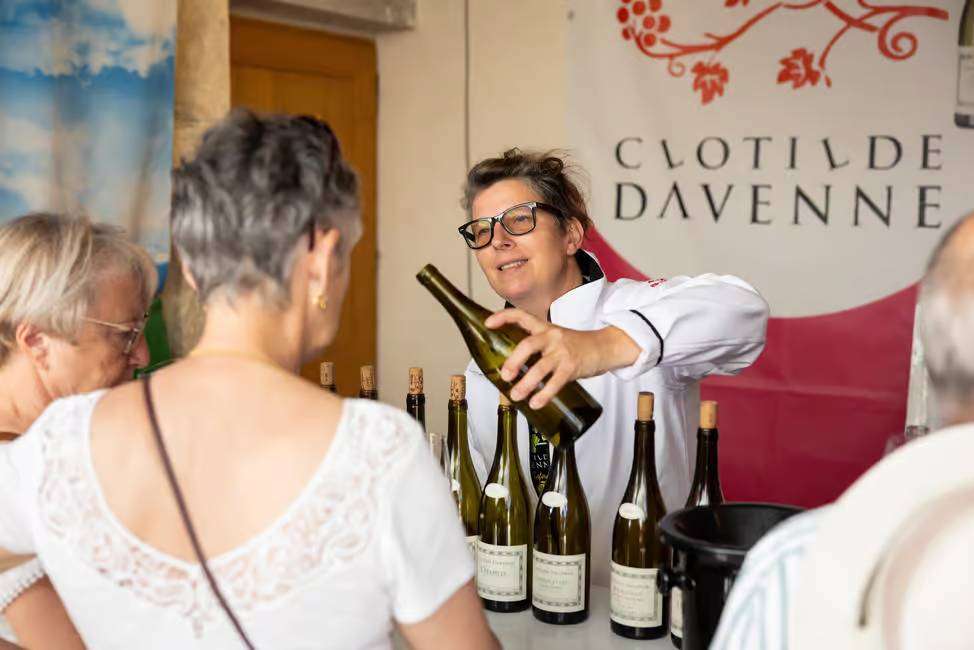 Chablis Davenne Clothilde. Winemaker present Chablis wine tasting