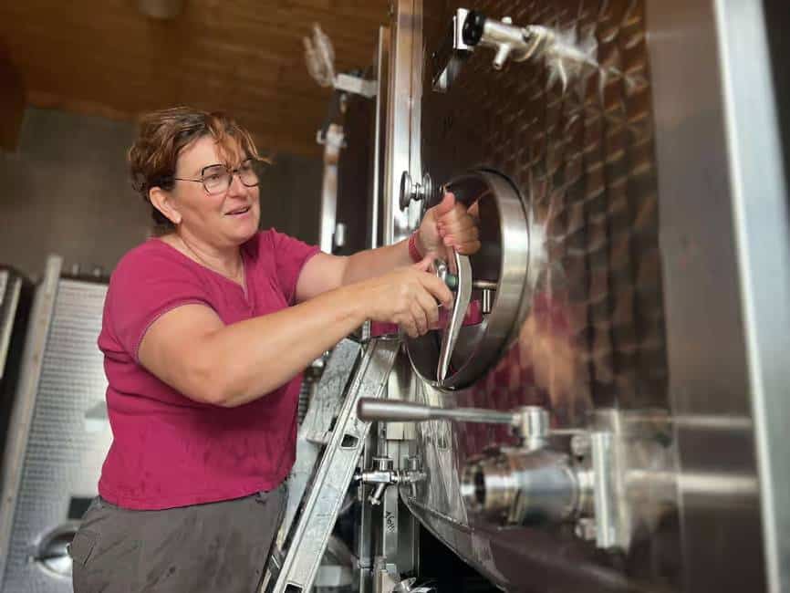 Wineùaker in action in Alsace Wine with a Feminine Touch tour