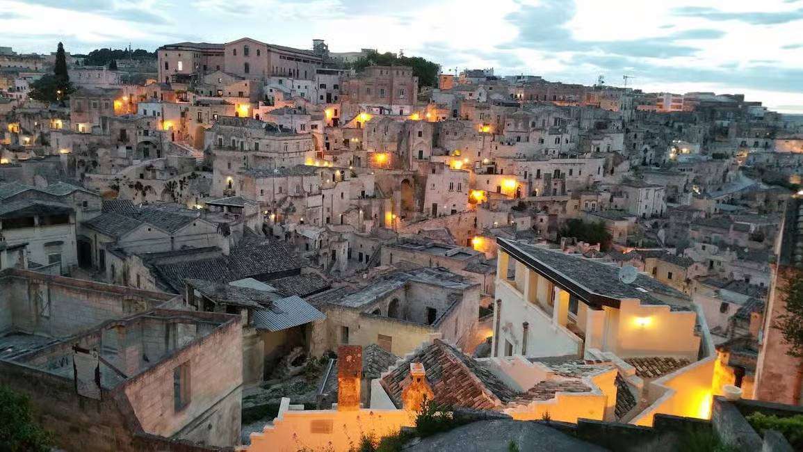Matera view of the old town on awine tour