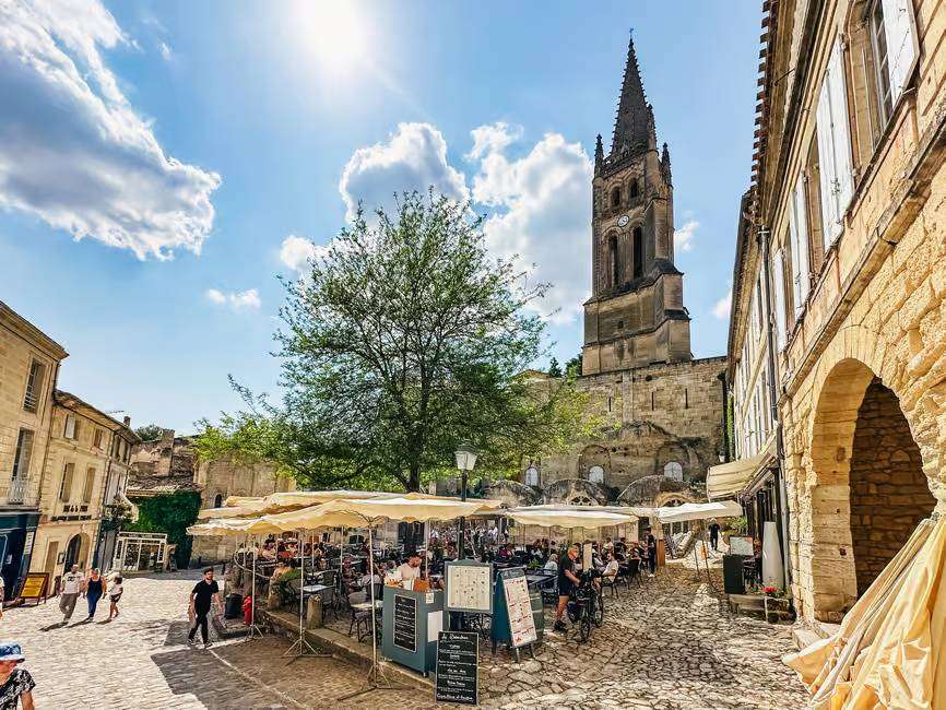 main square of Saint Emilion visited on Saint-Emilion Wine Tasting Tour