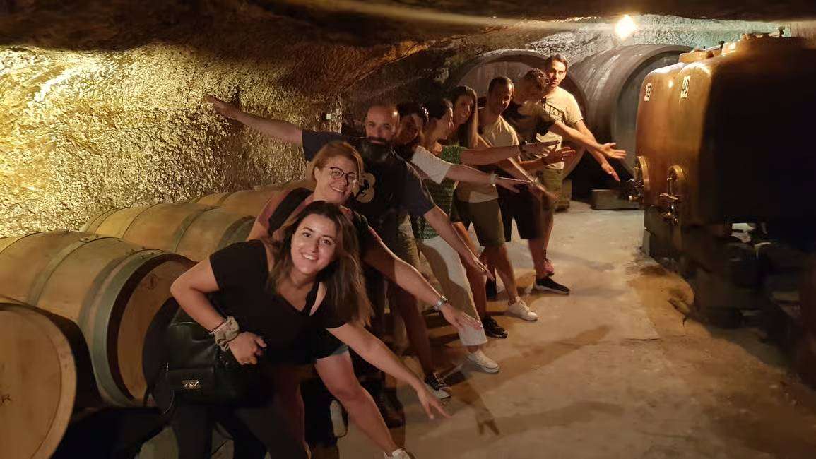 Visit of a local traditional xwine cellar in Saumur, Loire