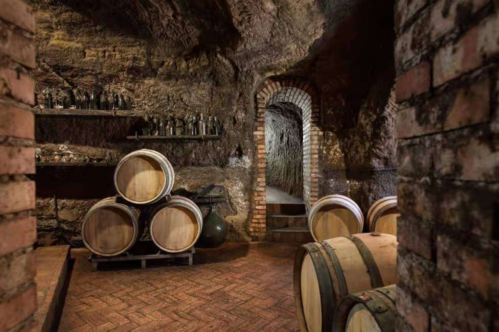 old tuff cellars of Cantina del notaio in Rionero in Vulture Bassilicata